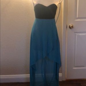Strapless dress cross top